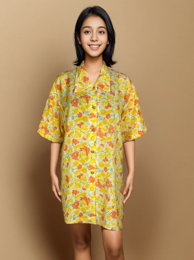 Floral Print Button-Up Shirt